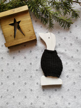 Load image into Gallery viewer, Wooden Duck with knitted wooly jumper, Letterbox gift, Wooden home decor gifts, Country decor,

