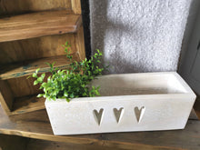 Load image into Gallery viewer, Rustic wooden Star Crate, storage home decor, hearts or stars, country decor plant display
