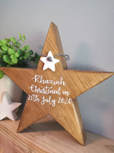 Load image into Gallery viewer, Freestanding Wooden Star, personalised gifts, Home Decor, interior accents, chunky star decor
