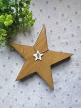 Load image into Gallery viewer, Freestanding Wooden Star, personalised gifts, Home Decor, interior accents, chunky star decor
