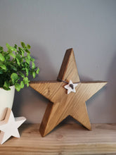 Load image into Gallery viewer, Freestanding Wooden Star, personalised gifts, Home Decor, interior accents, chunky star decor

