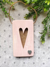 Load image into Gallery viewer, Wooden Heart plaque, wall hanging, tiered tray
