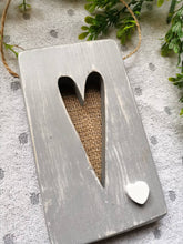 Load image into Gallery viewer, Wooden Heart plaque, wall hanging, tiered tray
