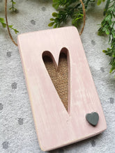 Load image into Gallery viewer, Wooden Heart plaque, wall hanging, tiered tray
