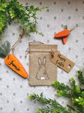 Load image into Gallery viewer, Personalised Easter decoration , Wooden Hanging carrot
