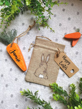 Load image into Gallery viewer, Personalised Easter decoration , Wooden Hanging carrot
