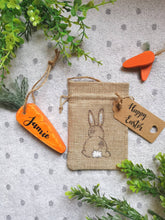 Load image into Gallery viewer, Personalised Easter decoration , Wooden Hanging carrot
