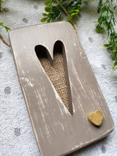 Load image into Gallery viewer, Wooden Heart plaque, wall hanging, tiered tray
