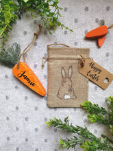 Load image into Gallery viewer, Personalised Easter decoration , Wooden Hanging carrot
