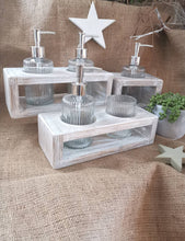 Load image into Gallery viewer, Soap dispenser, bathroom accessories, kitchen accessories, soap pump, wooden storage Trug,
