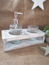 Load image into Gallery viewer, Soap dispenser, bathroom accessories, kitchen accessories, soap pump, wooden storage Trug,
