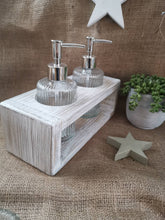 Load image into Gallery viewer, Soap dispenser, bathroom accessories, kitchen accessories, soap pump, wooden storage Trug,
