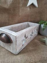 Load image into Gallery viewer, Wooden Crate, storage Trug, home accessories, star decor,
