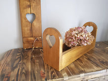 Load image into Gallery viewer, Wooden Trug, Wooden storage Crate, Table centrepiece, candle display, table decor, table display
