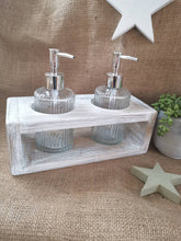Load image into Gallery viewer, Soap dispenser, bathroom accessories, kitchen accessories, soap pump, wooden storage Trug,
